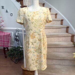 Vintage Maggy London Petites Women's Floral Silk Dress Sz 8P